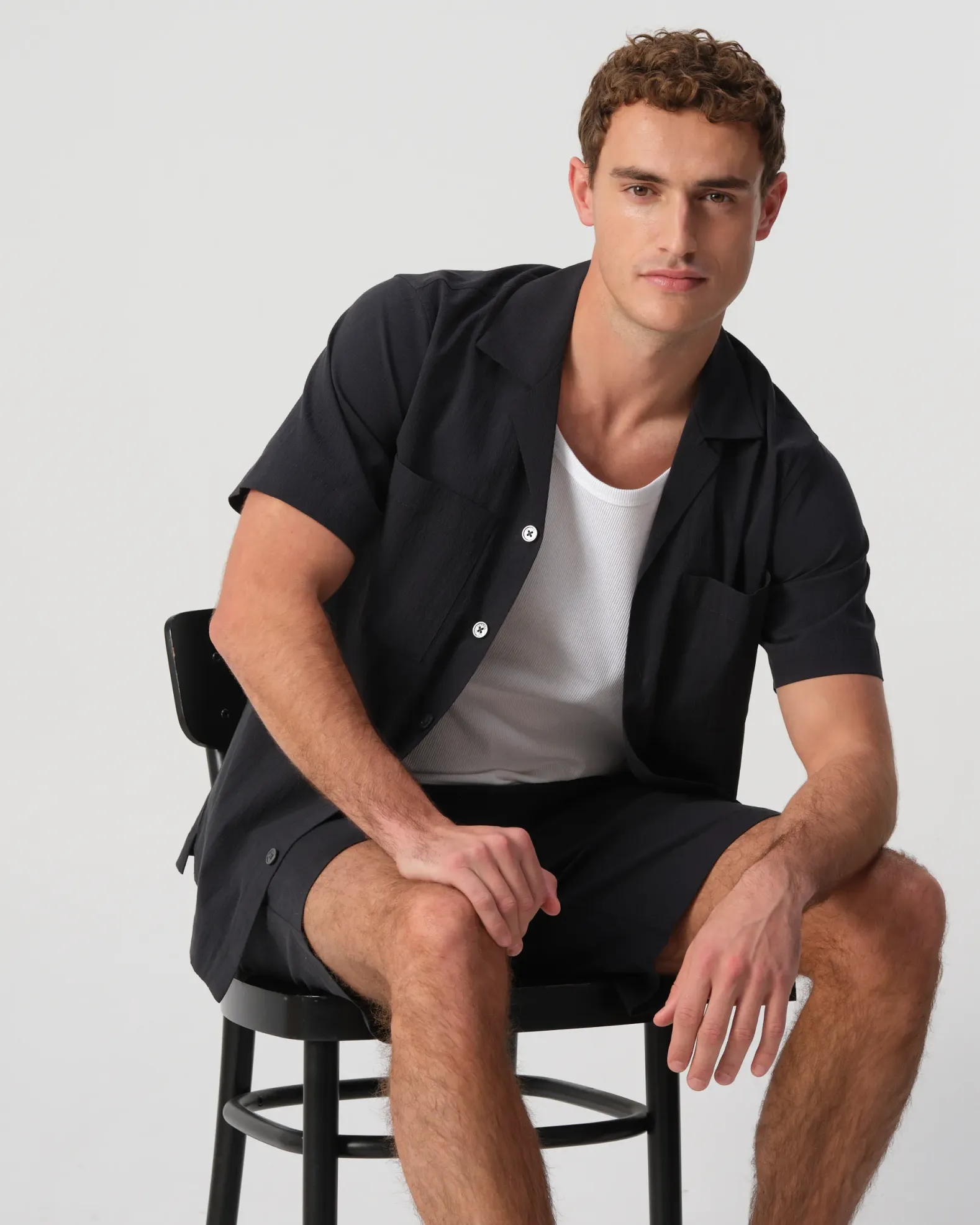 J.C. RAGS Aaron Wrinkle Casual Overhemd