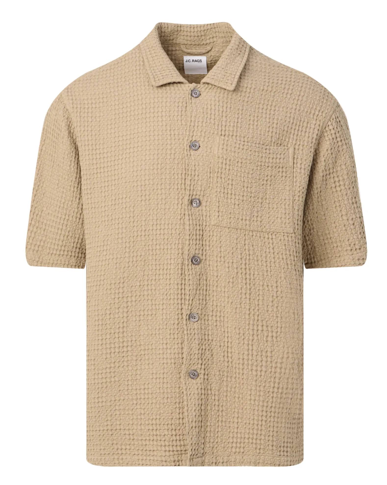 J.C. RAGS Duncan Waffle Casual Overhemd