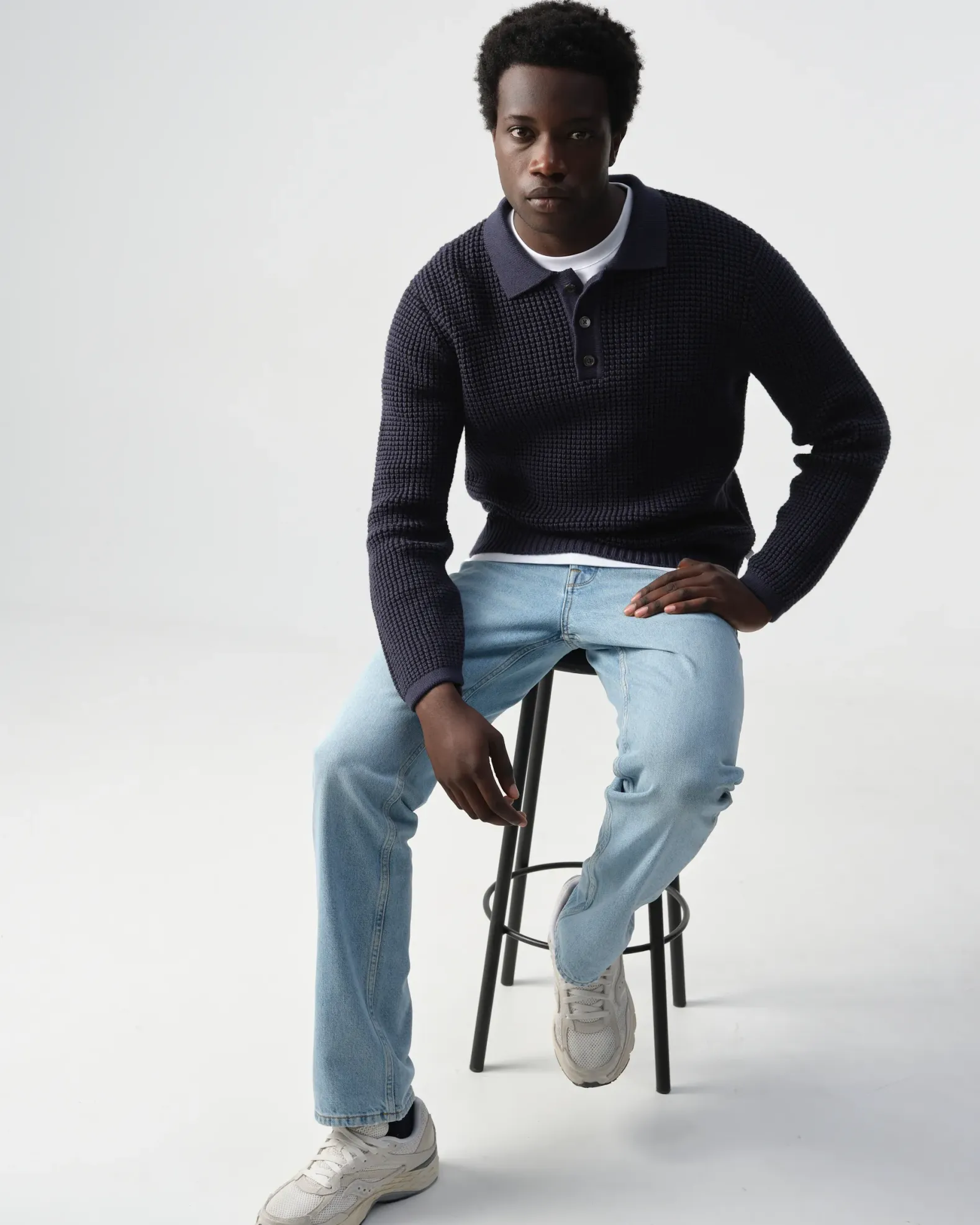 J.C. RAGS Polo Lange mouw