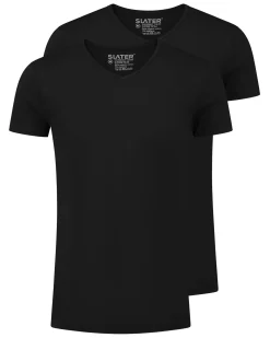 Slater ondershirts strecht V-hals 2-pack
