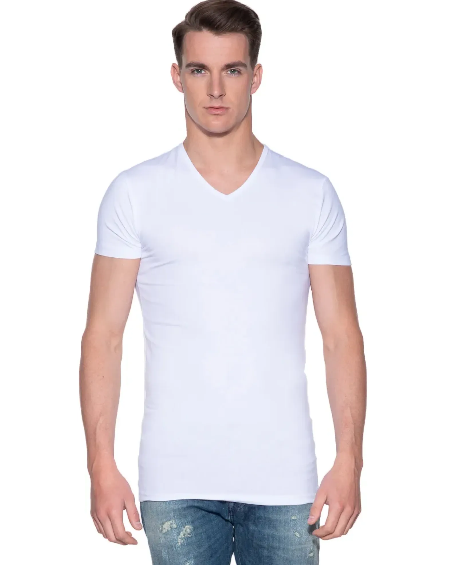 Slater ondershirts stretch V-hals 2-pack