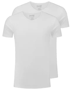Slater ondershirts tencel stretch V-hals 2-pack