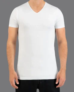 Slater ondershirts tencel stretch V-hals 2-pack