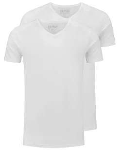 Slater regular fit T-shirt V-hals 2-pack
