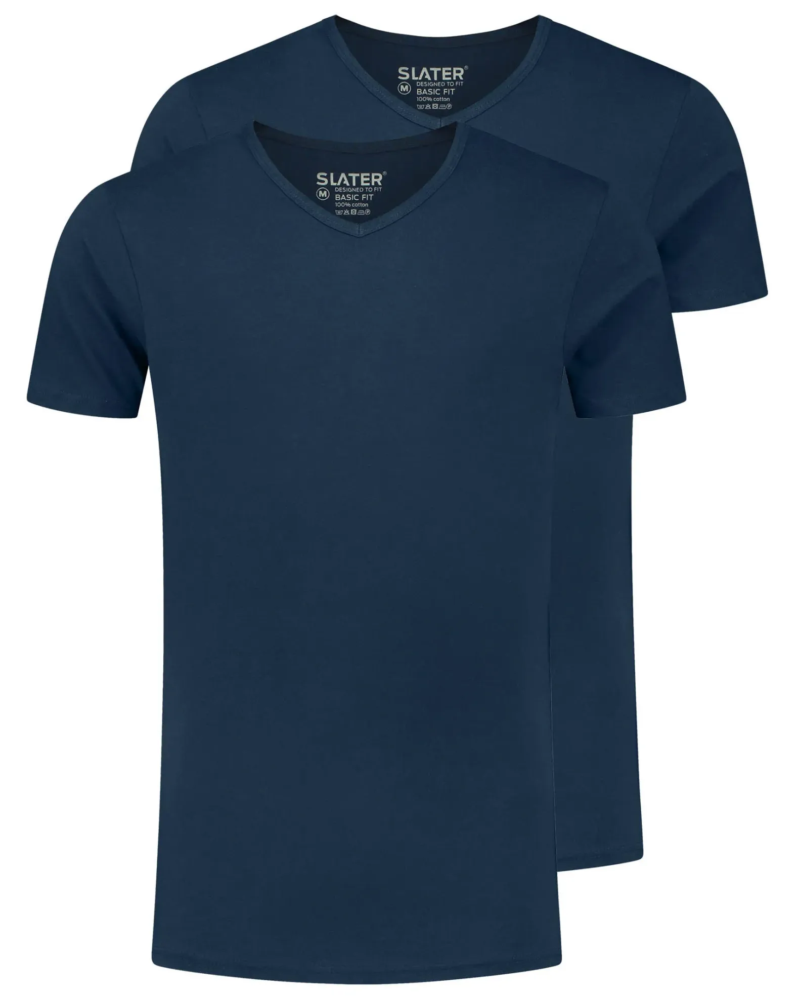 Slater T-shirts regular fit V-hals 2-pack