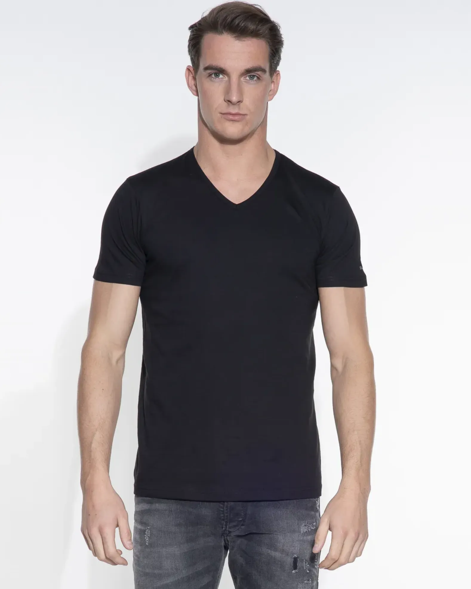 Slater T-shirts regular fit V-hals 2-pack
