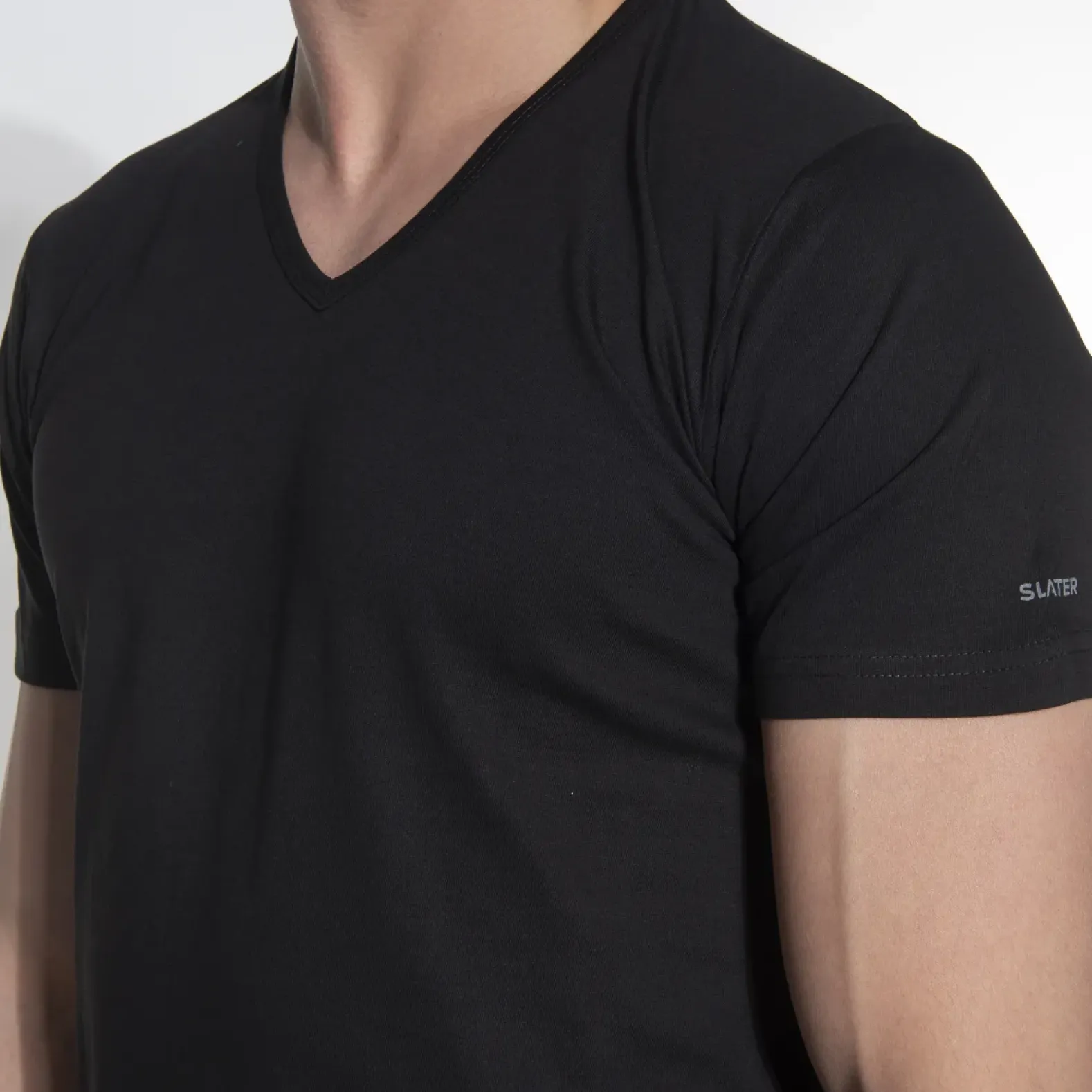 Slater T-shirts regular fit V-hals 2-pack
